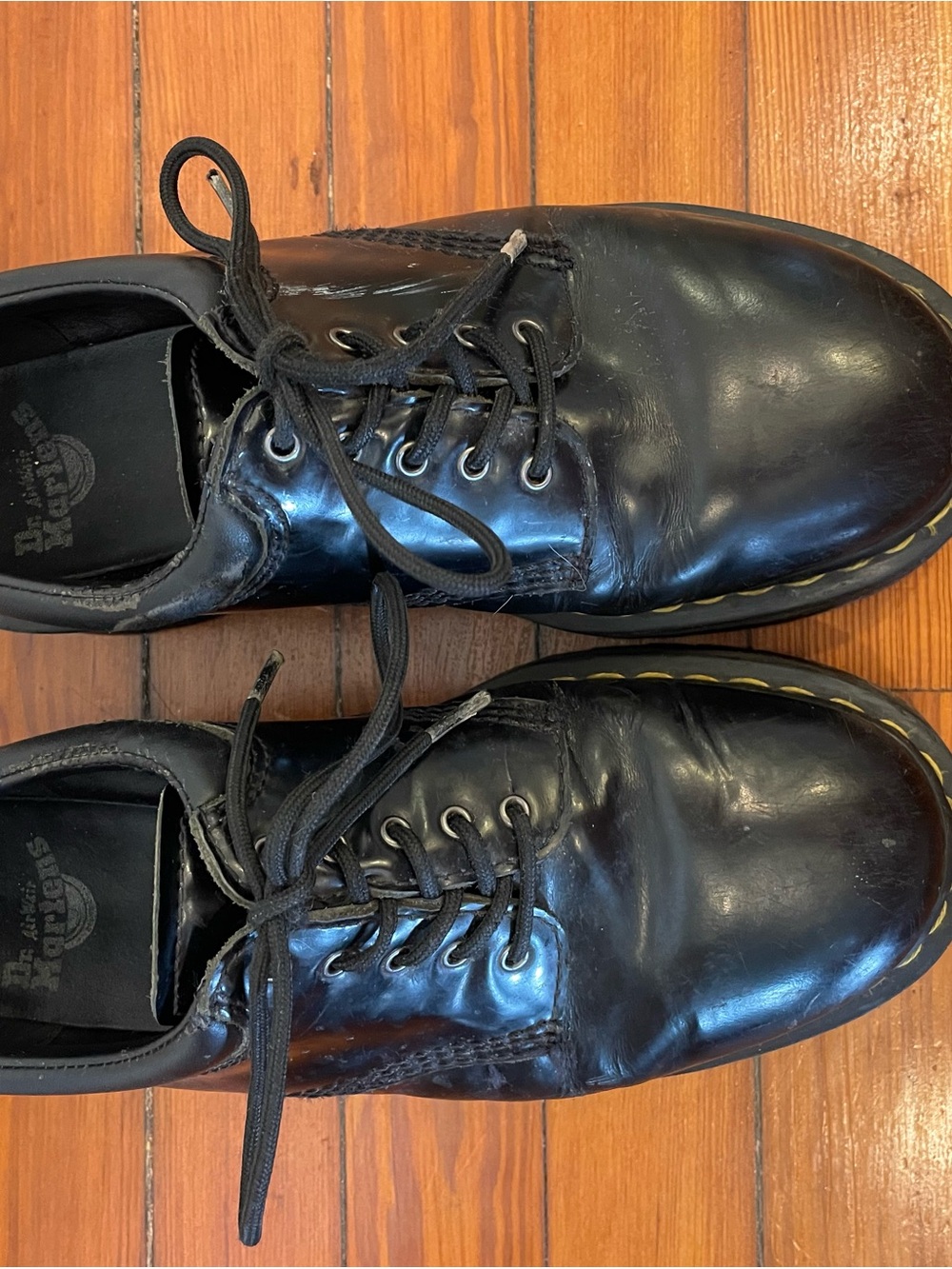 Dr. Martens Black Leather 5-Eye Lace-Up Oxfords
